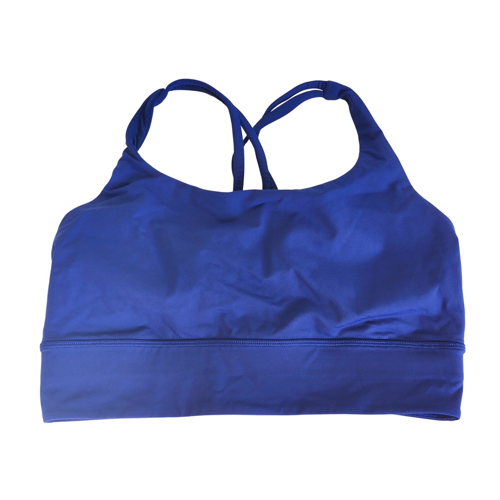 Lululemon Energy Bra High Support Royal Blue Strappy Sports Bra 10 LW2EB8S
